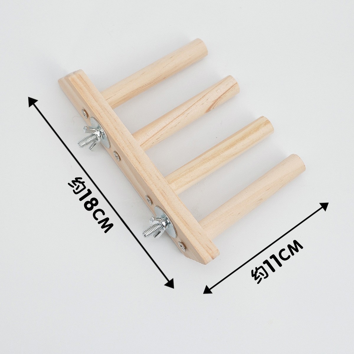 4-in-1 Wooden Bird Toy Set: Ladder, Swing, Hammock & Perch for Parrots, Cockatiels, Hamsters