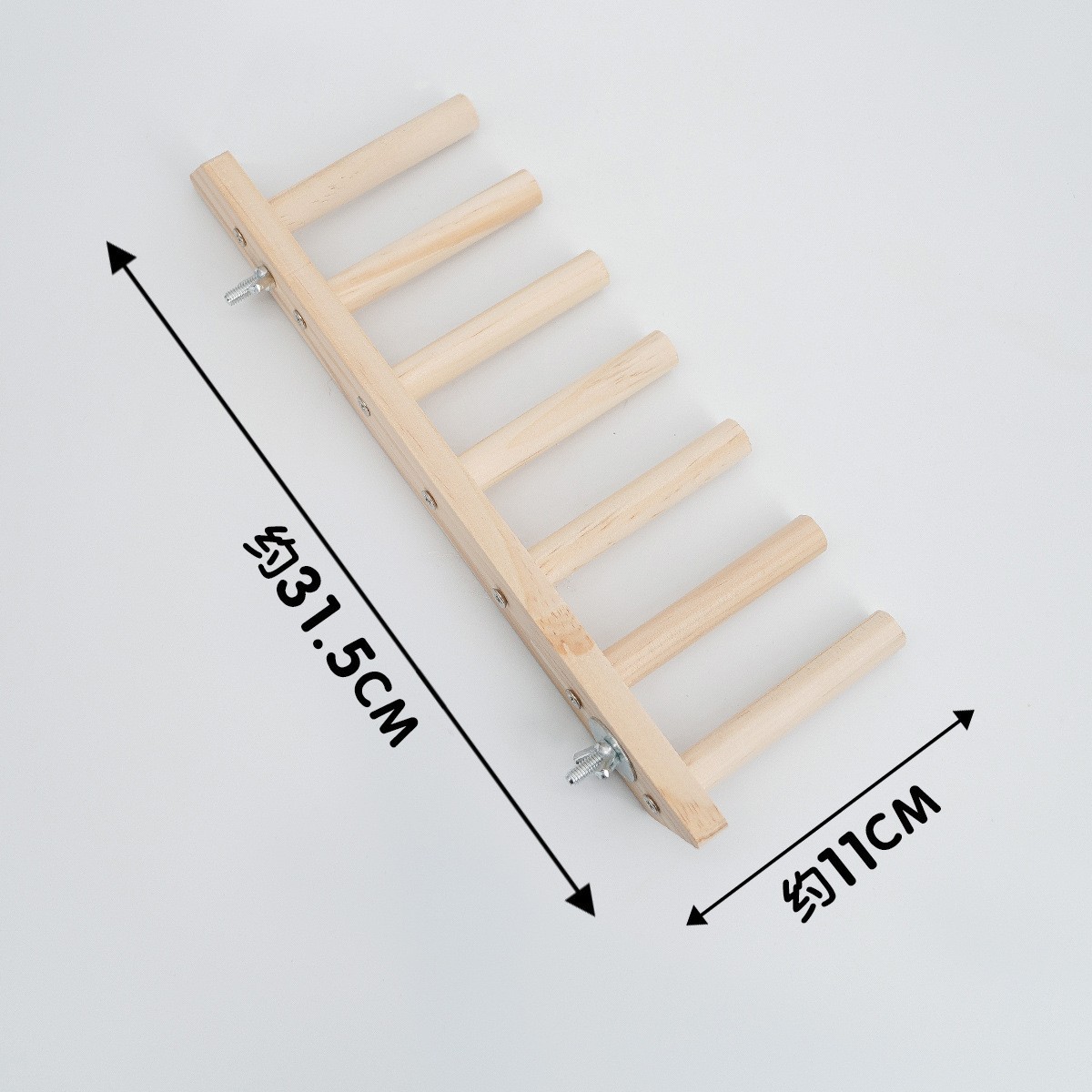 4-in-1 Wooden Bird Toy Set: Ladder, Swing, Hammock & Perch for Parrots, Cockatiels, Hamsters detail