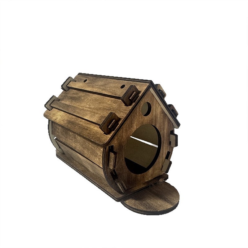 Outdoor Hanging Parrot Breeding Box - Natural Wooden Birdhouse for Ecological Landscape & Garden Decor