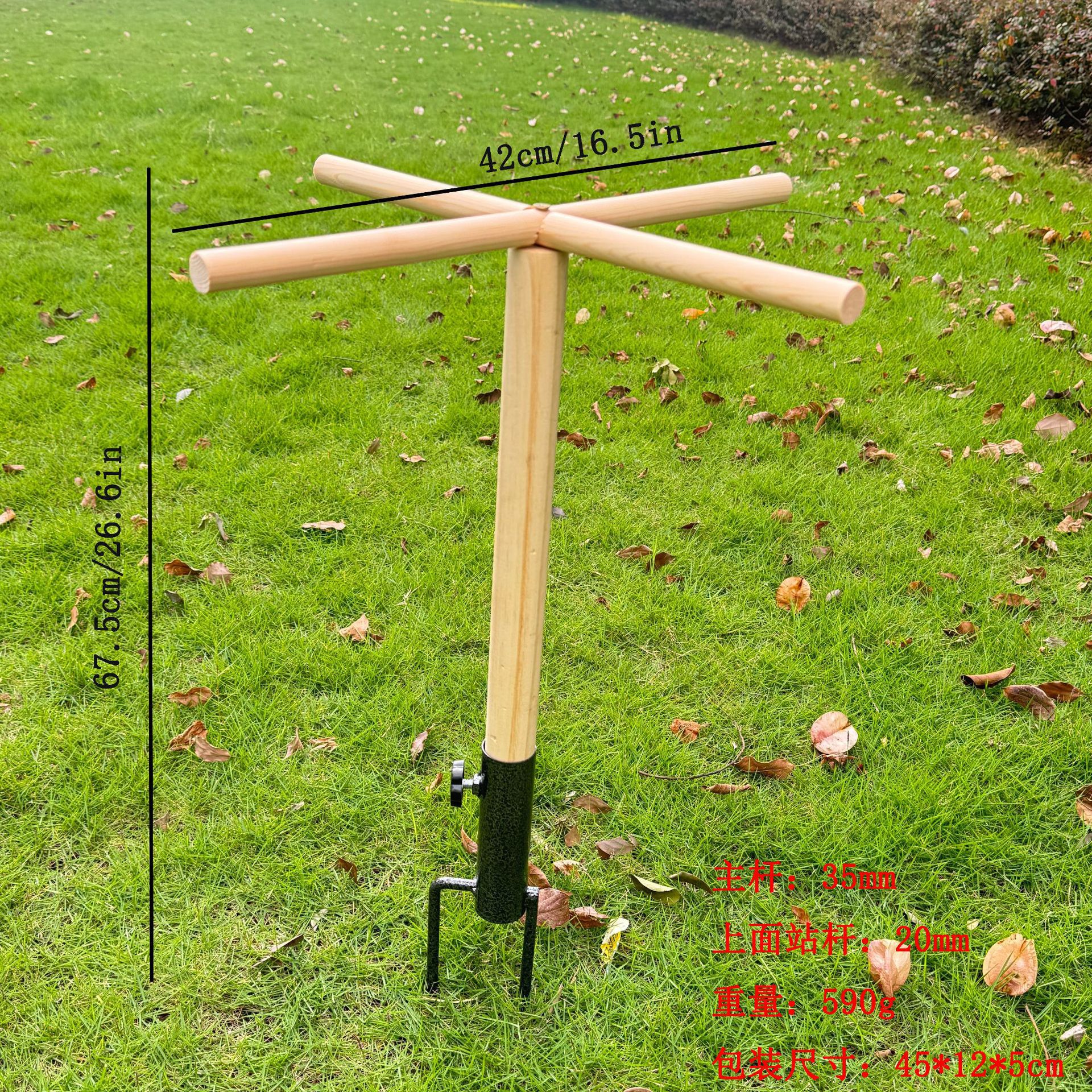 Solid Wood Chicken Roosting Bar - Extra Large Outdoor Poultry Perch Stand & Cross-Roosting Roost Pole for Coops detail
