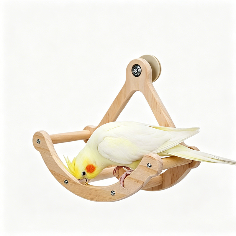 Parrot Pirate Ship Playground - Swinging Motion Rocker with Spinning Exercise Wheel & Climbing Ladder