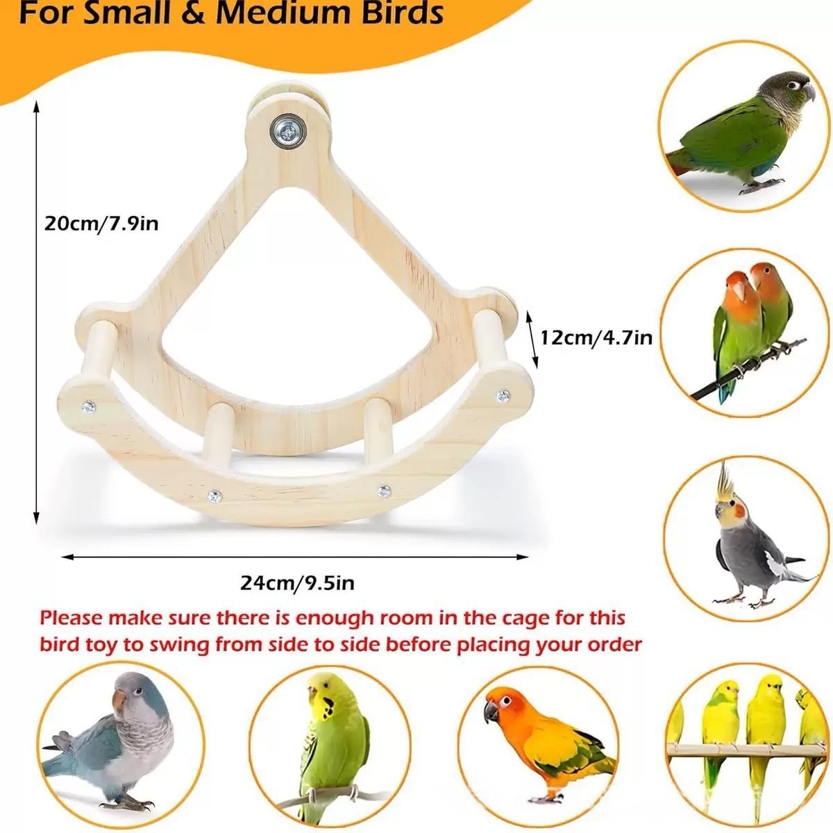 Parrot Pirate Ship Playground - Swinging Motion Rocker with Spinning Exercise Wheel & Climbing Ladder detail