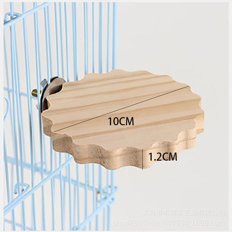 Wooden Semi-Circle Climbing Platform - Hamster Jump Board & Budgie Perch for Bird Cage Accessories detail